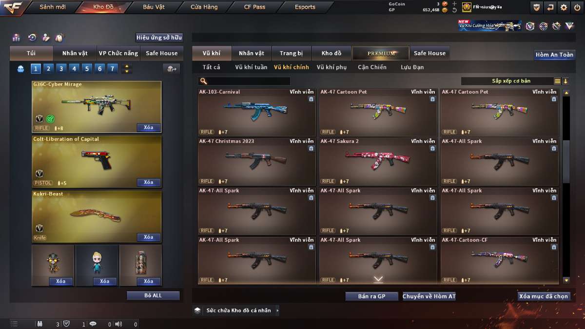 shop acc cf uy tin gia re